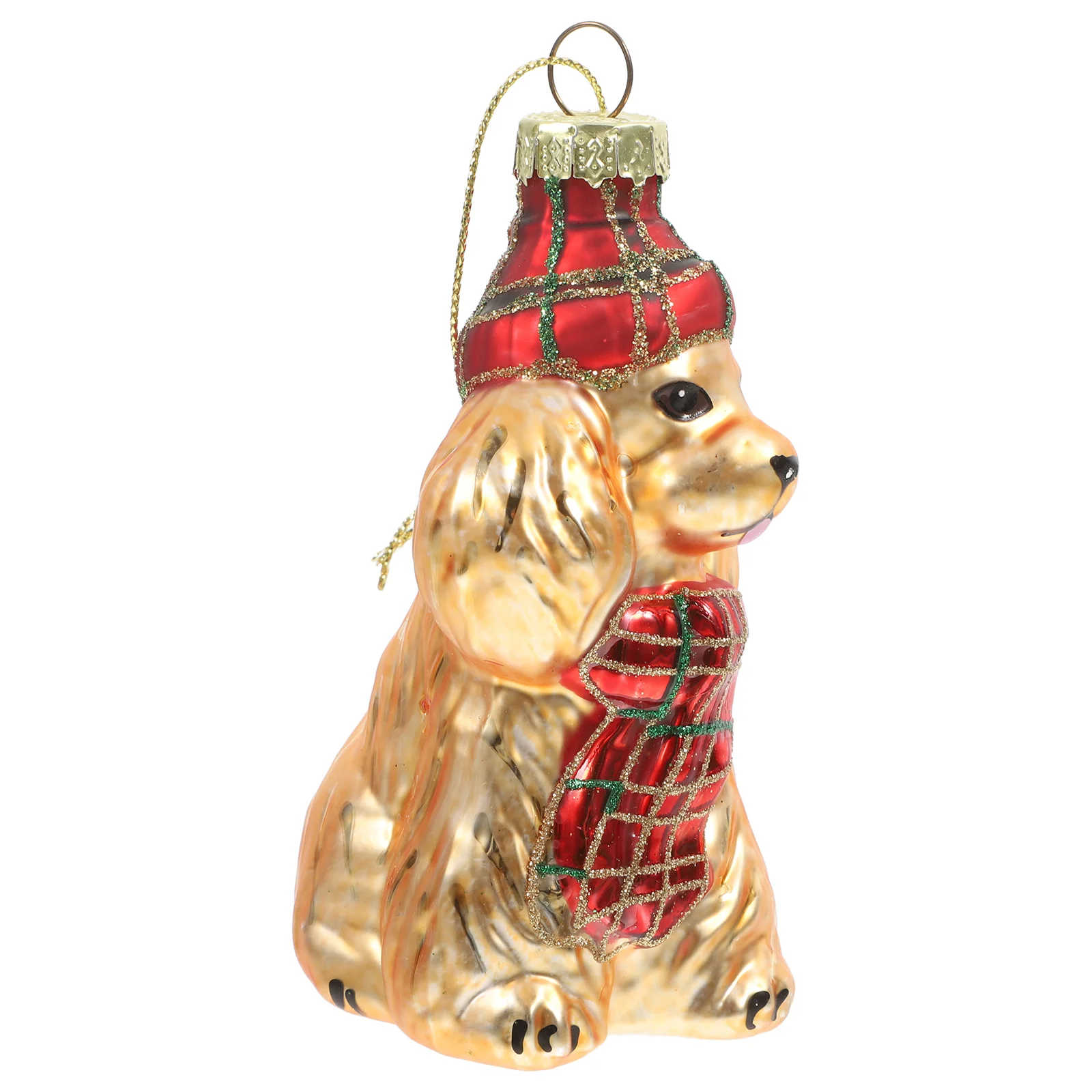 Christmas Puppy Ornaments Dog Decoration Toy Animals Glass House Decorations for Home Xmas Tree