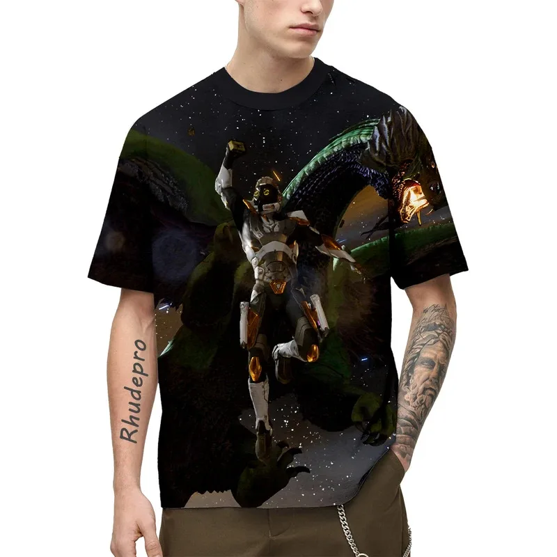 Футболки Miniso «Человек-паук» Железный человек Капитан Америка уличная одежда с 3D принтом для мужчин и женщин повседневная модная футболка большого размера детские футболки топы