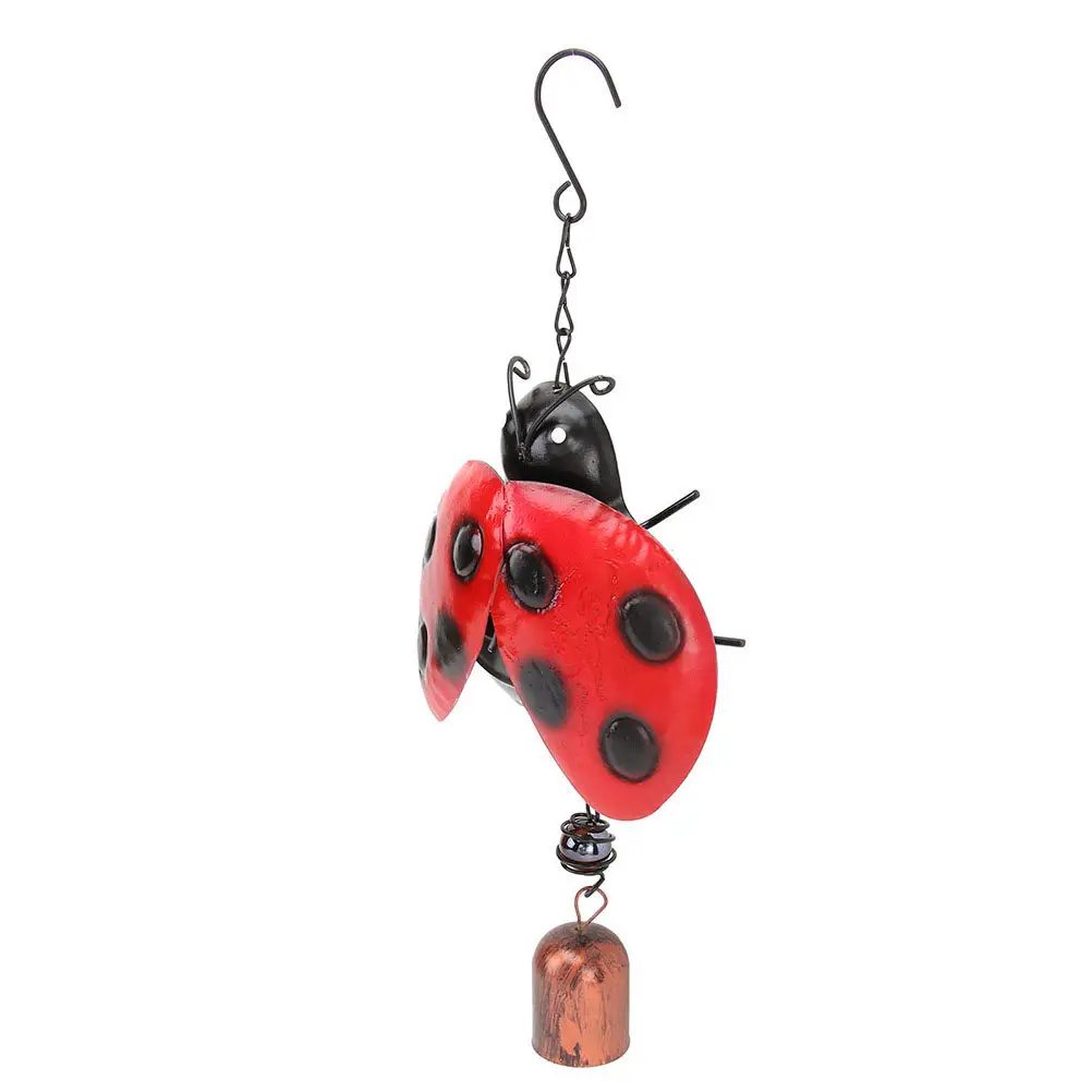 1Pcs Cartoon Ladybug Wind Chimes Iron Made Hanging Pendant for Living Room Cafe Bedroom Honeybee Ornaments Exquisite Eco