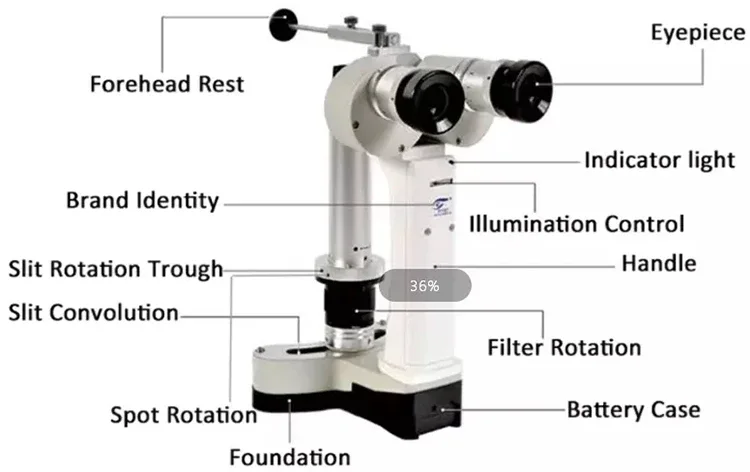 Beliebte ophthalmo logische tragbare Spaltlampe Mikroskop ML-5SI digital wiederauf ladbar