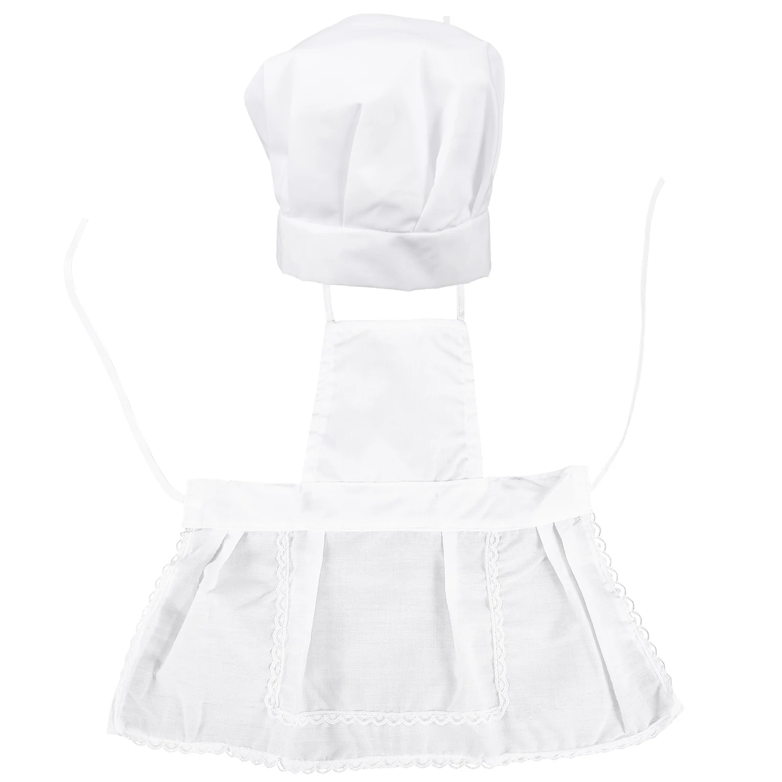 

Children's Suit Apron Kitchen Cooking Girl Baking Housework Set Clothing Chef Head-wear Cotton Hat Baby