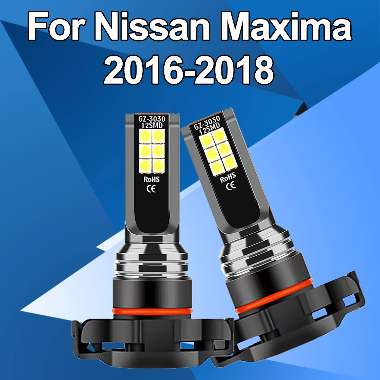 

2x6000k белые светодиодные 5202 противотуманные фары для Nissan Maxima 2016 2017 2018 мини-размер противотуманные фары