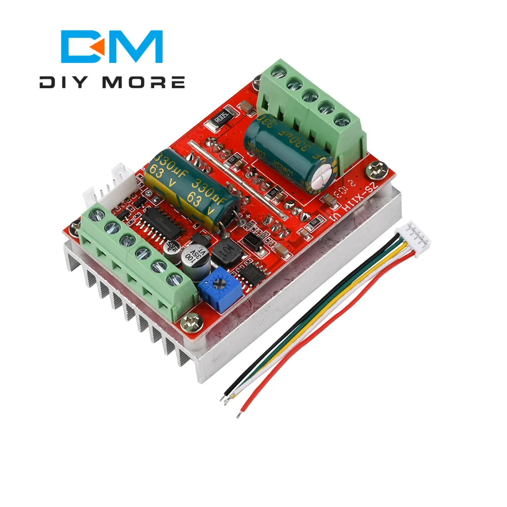 DC 6-60V 400W BLDC Three Phase DC Brushless Motor Controller PWM Hall Motor Control Driver Board 12V 24V 48V PWM Driver Module