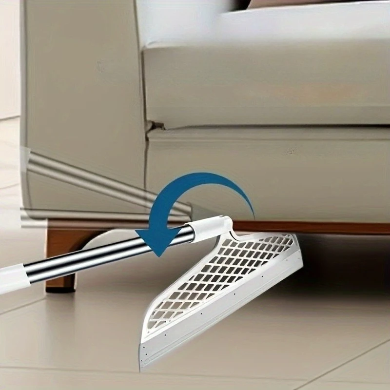 

Magic Broom Detachable Head Double Sided Silicone Scraper 180 Degree Design Easy Storage for Carpet Floor Bathroom Kitchen