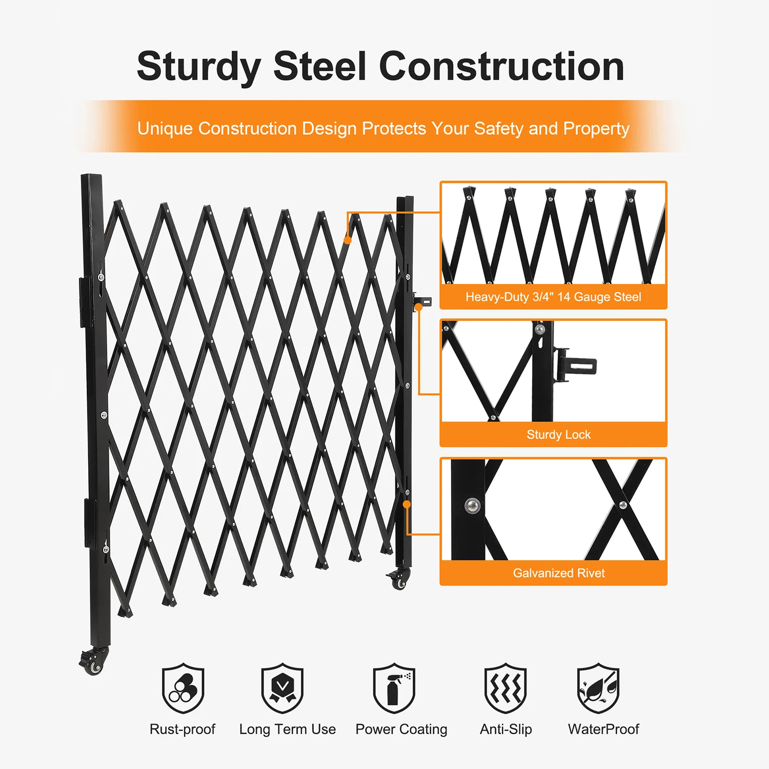 Single Foldable Security Gate 50