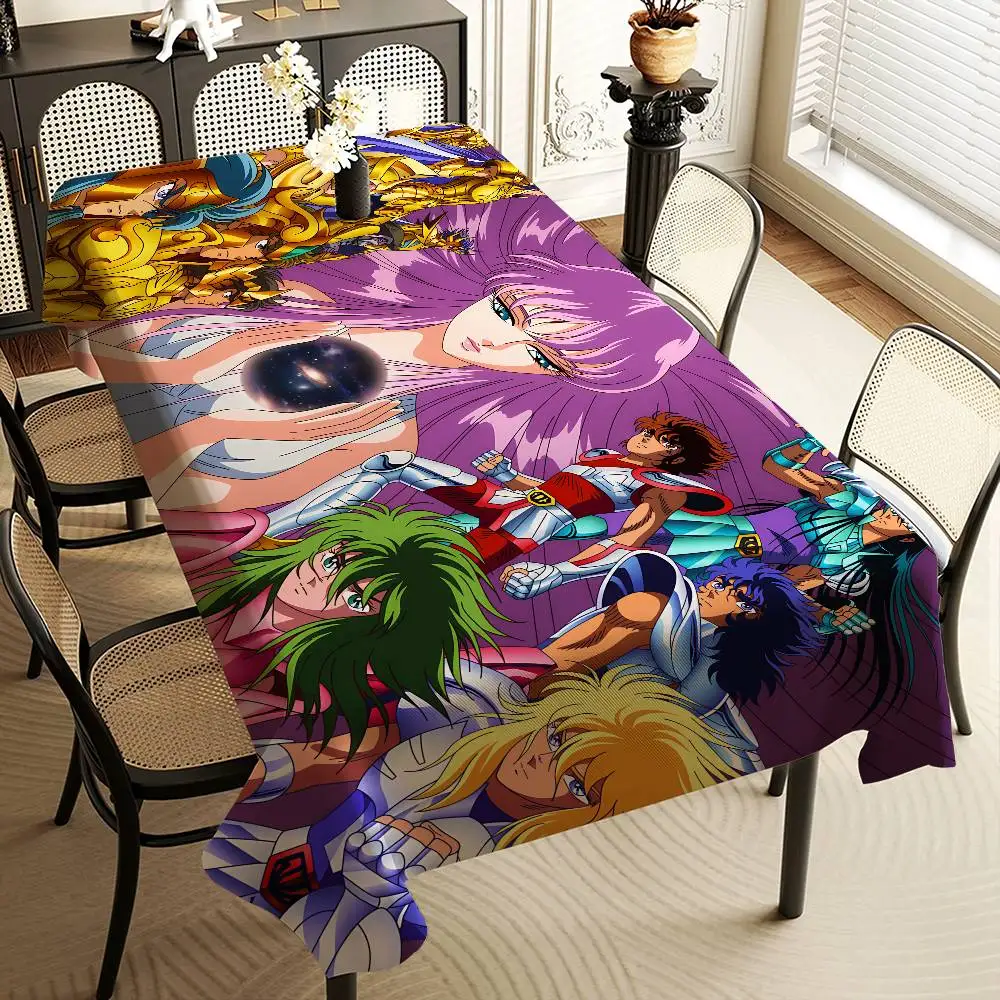 Anime S-Saint S-Seiya Tablecloth Table Cover Christmas Picnic Party Birthday Wedding Waterproof Desk Cloth Table Decor