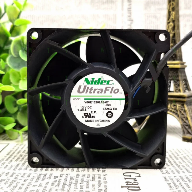H 1 pcs NIDEC V80E12BGA5-07 8038 DC 12V 1.4A 8cm violent cooling fan