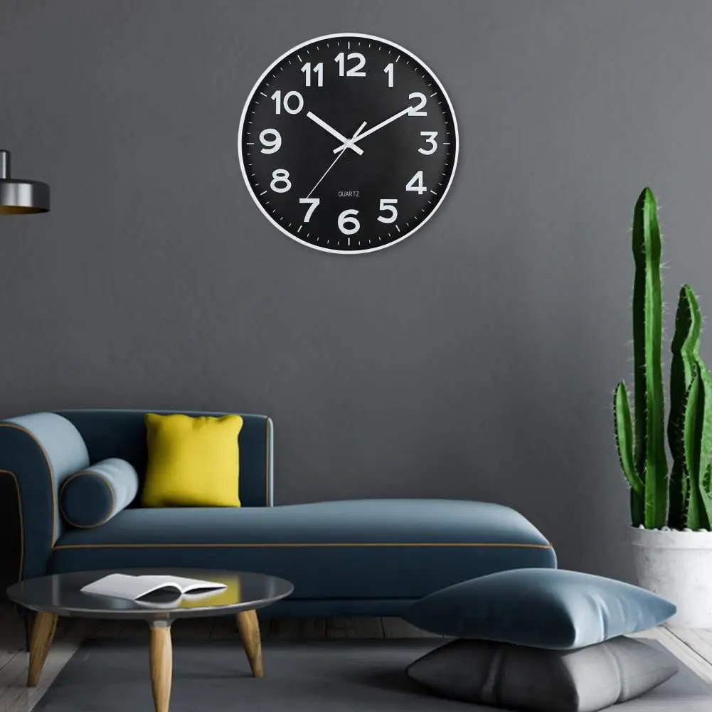 Modern Wall Clock Non-ticking Clock High-precision 12-inch Wall Clock Battery Operated Easy-to-read Silent Non-ticking for Home