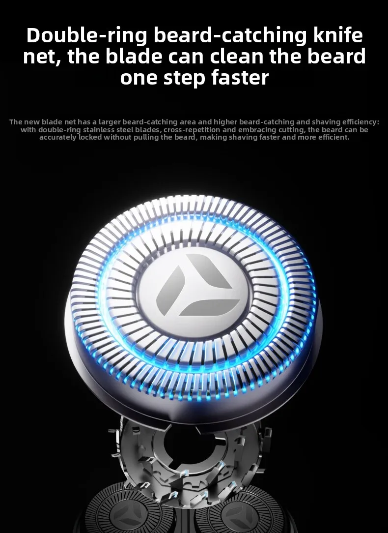 ENCHEN BlackStone Men Electric Shaver 3D Floating Head Anti Pinch 1H Fast Charge Pop Up Sideburn Trimmer Portable Beard Razor