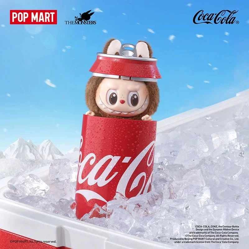 New hot sale Genuine The Coca Cola Series Vinyl Face Doll Labubu Action Figure Keychain Pendant Table Decoration Christmas Gift