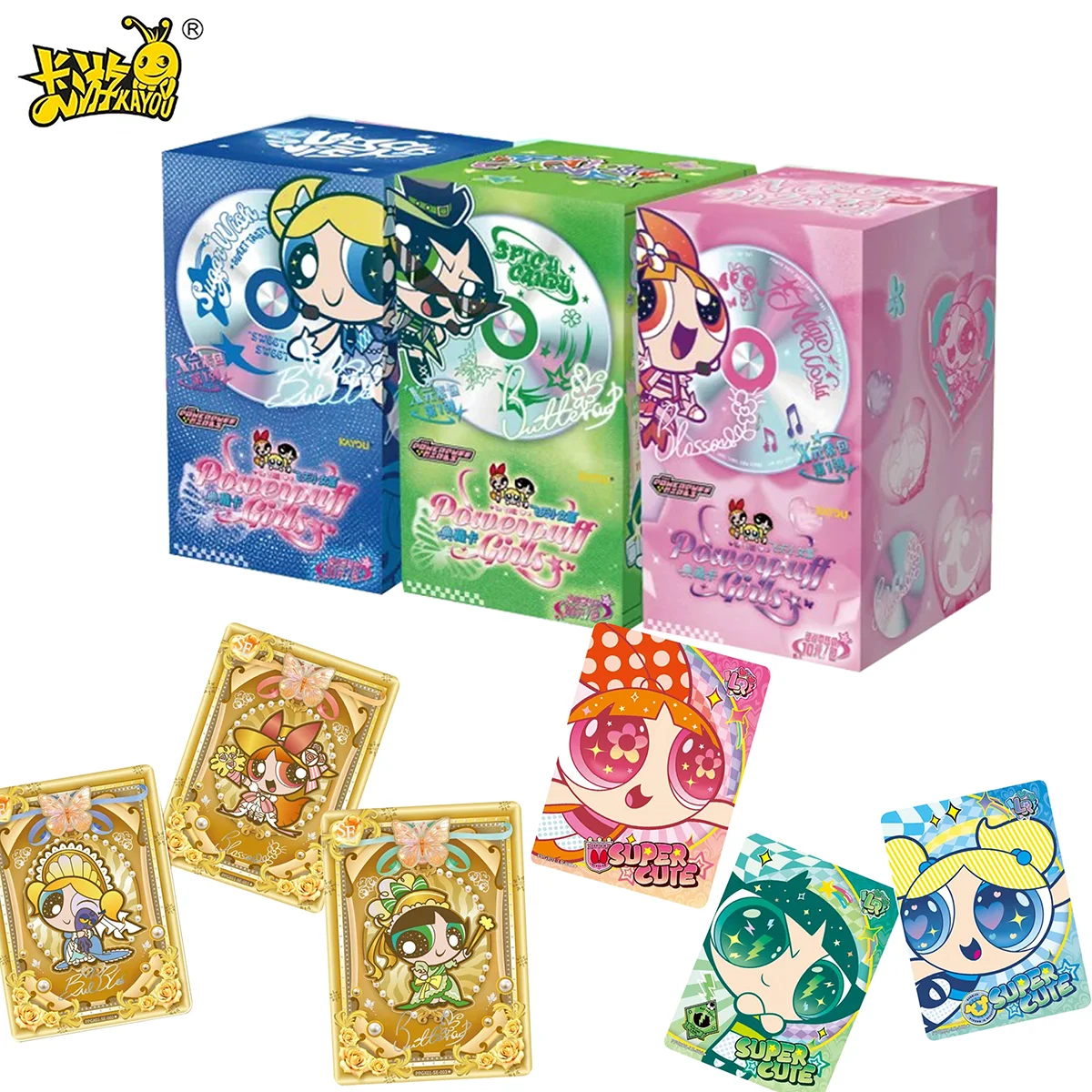 

Genuine KAYOU The Powerpuff Girls X Element Series Collection Card Classic Anime Comic Style Variant Cover Cards Birthday Gifts