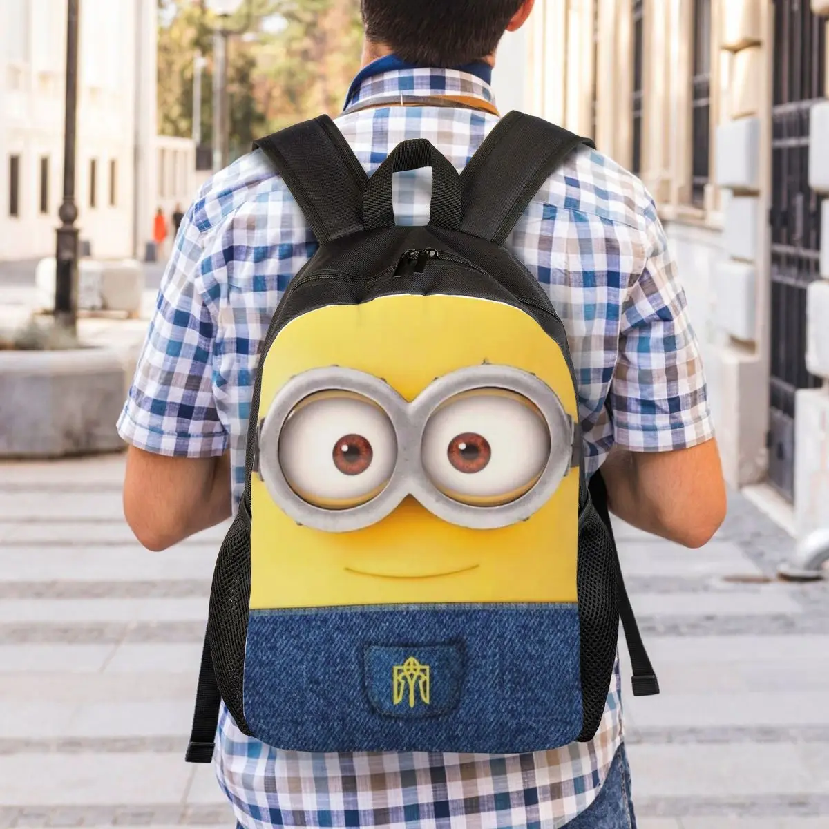 Рюкзак для ноутбука M-Miniones на заказ, женский и мужской повседневный рюкзак для школьников, сумка с забавным узором