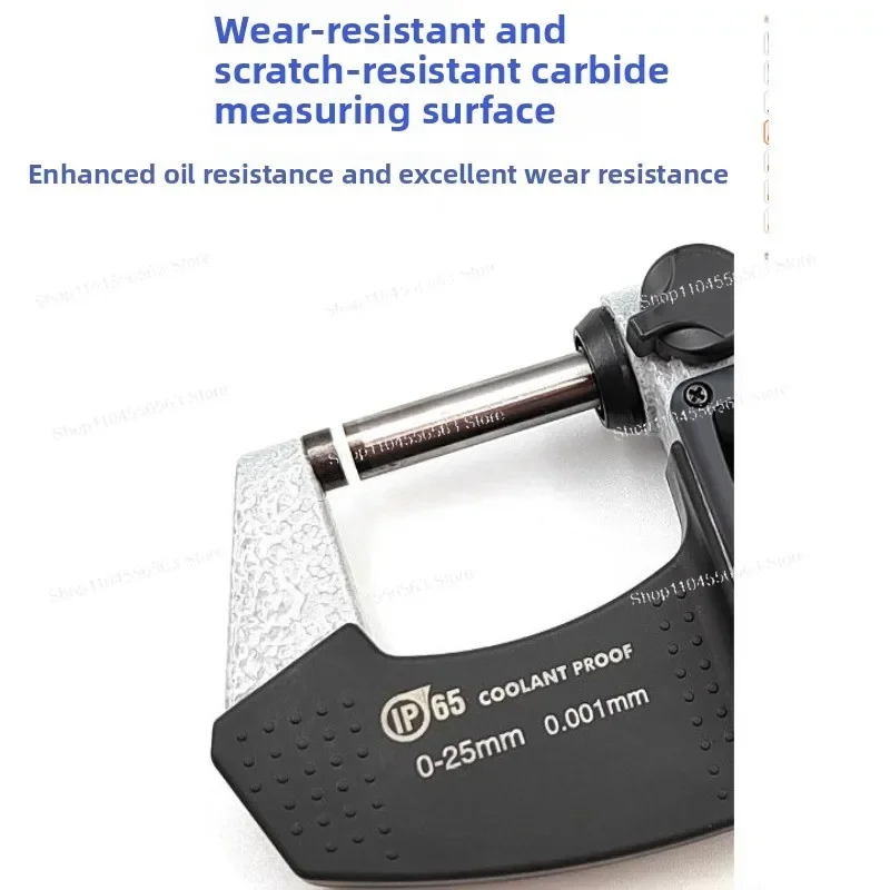 0–25 mm digitales Mikrometer, 0,001 mm Präzisions-Chrommessgerät