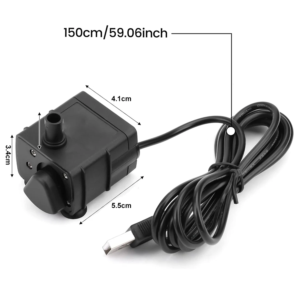 1pcs USB Mini Water Pump DC 12V Solar Energy Submersible Self-start Anti-blocking Water Pump For Aquarium Pet Fountain Garden