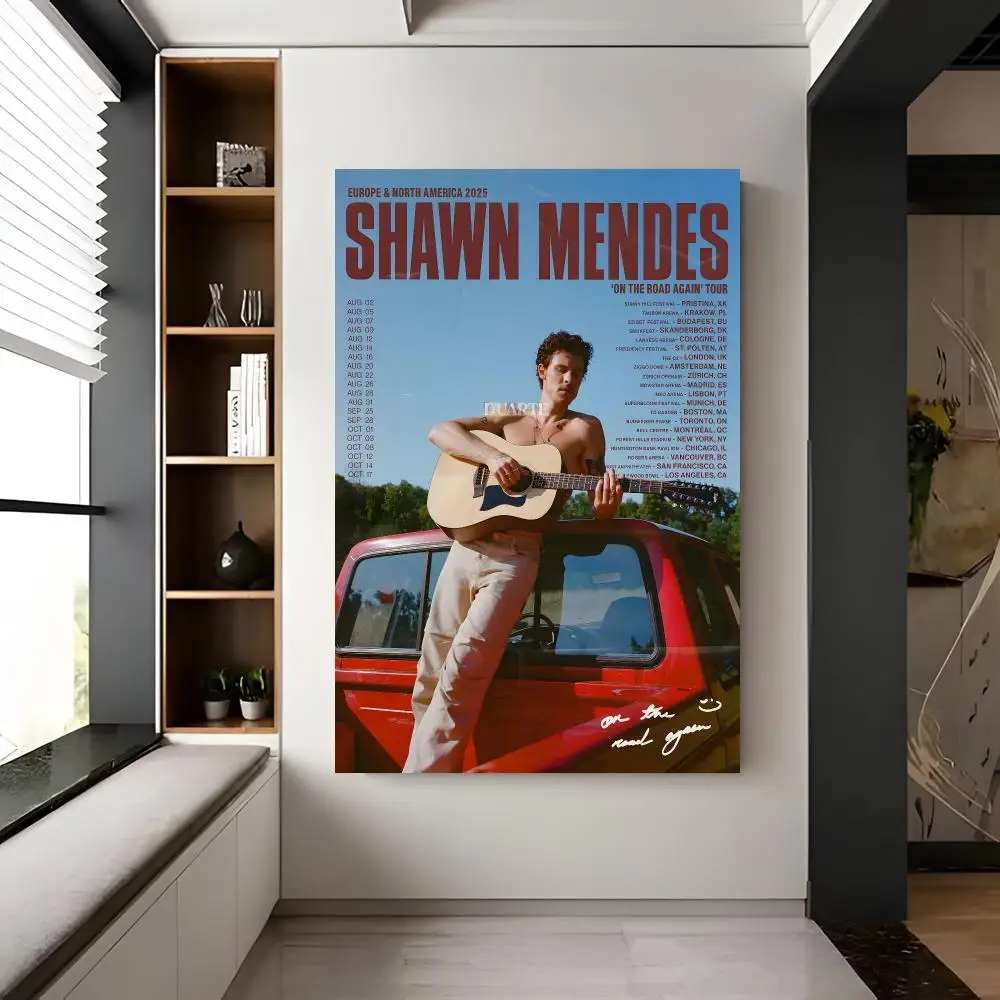 Pop Singer S-shawn Mendes Poster Modern Wall Decor Collection for Home Design