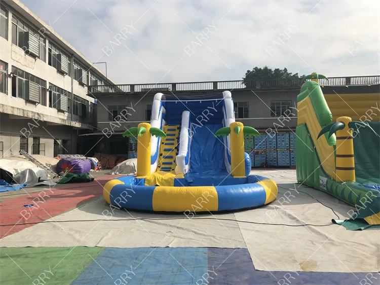 الحدث التجاري في الهواء الطلق المياه الشريحة نفخ القفز القلعة مع الشريحة كبيرة نفخ الشريحة للبيع الألعاب المائية #5