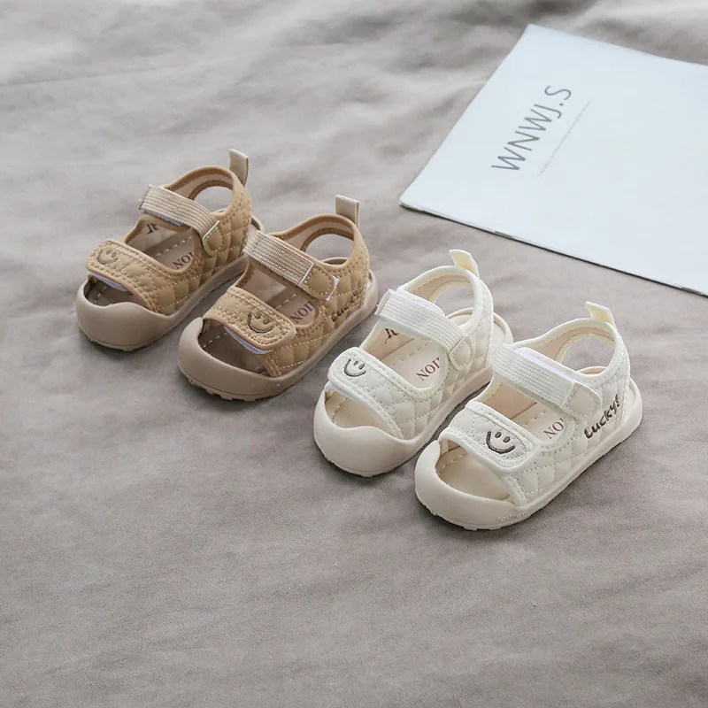 Toddler Sandals Summer Children Shoes Little Kids Sport Sandals Lucky Smile Face Unisex Baby Boys Girls Casual Anti-slip Sandals