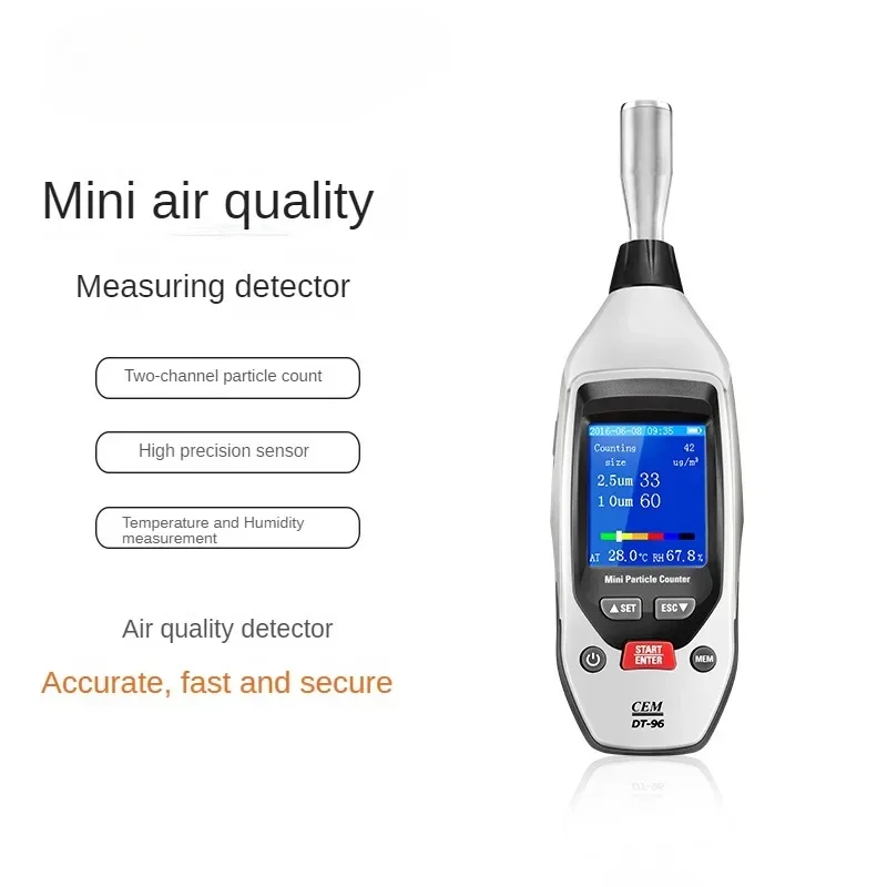 DT-96 DT-96B PM2.5 PM10 Um Handled Professional Portable Airborne Laser Particle Counter Detector for Clean Room Gas Particles