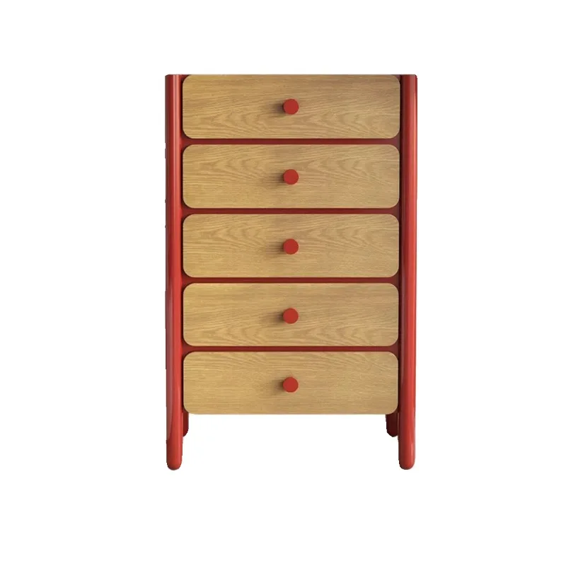 

American solid wood small bucket corner cabinet bedroom retro storage small apartment drawer cabinet household chest storage