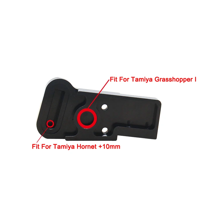 HOT RACING Black Aluminum Rear Hanger 10mm Long TGH09L01 for Tamiya Hornet Grasshopper + TGH09sp Springs
