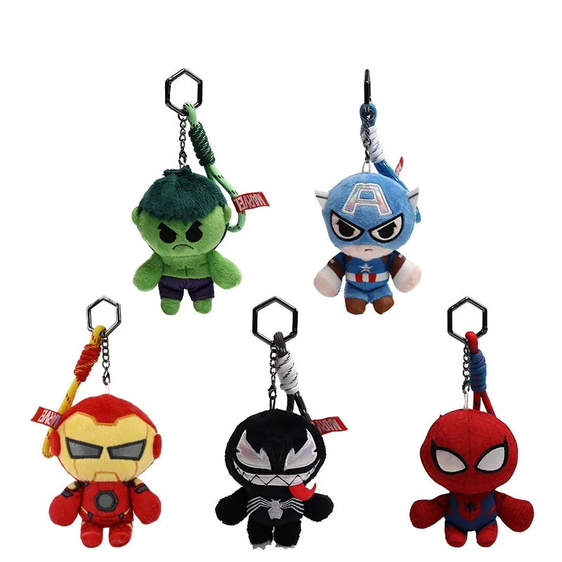 

Оригинальные плюшевые брелоки Marvel: Человек-паук, Супермен, Капитан Америка. Маленькие подвески-брелоки. Подарки на Рождество и День рождения.