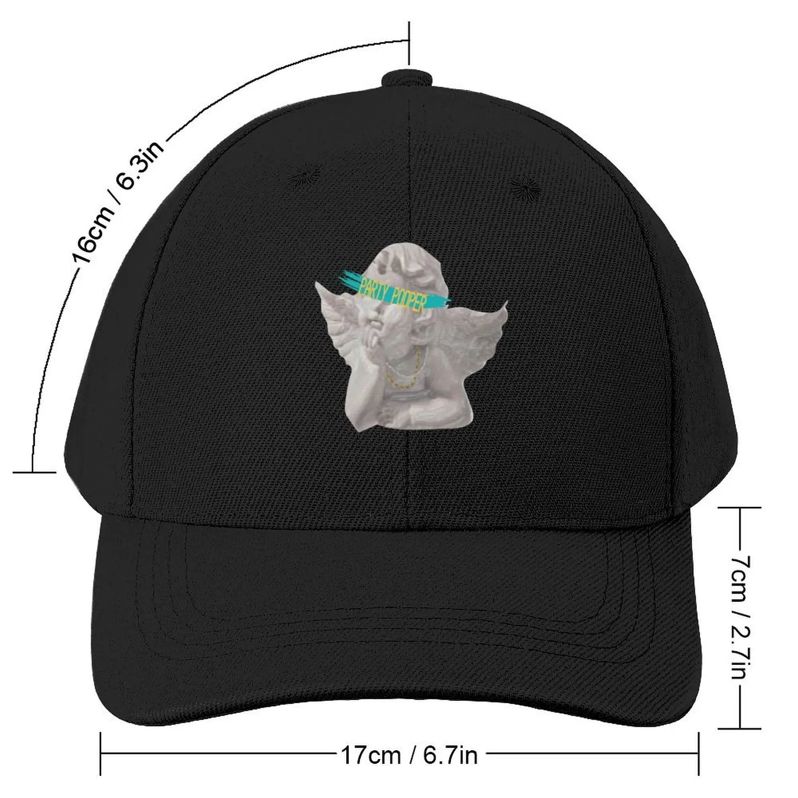 Party Pooper Cherub Baseball Cap Horse Hat birthday Men's Luxury Women's