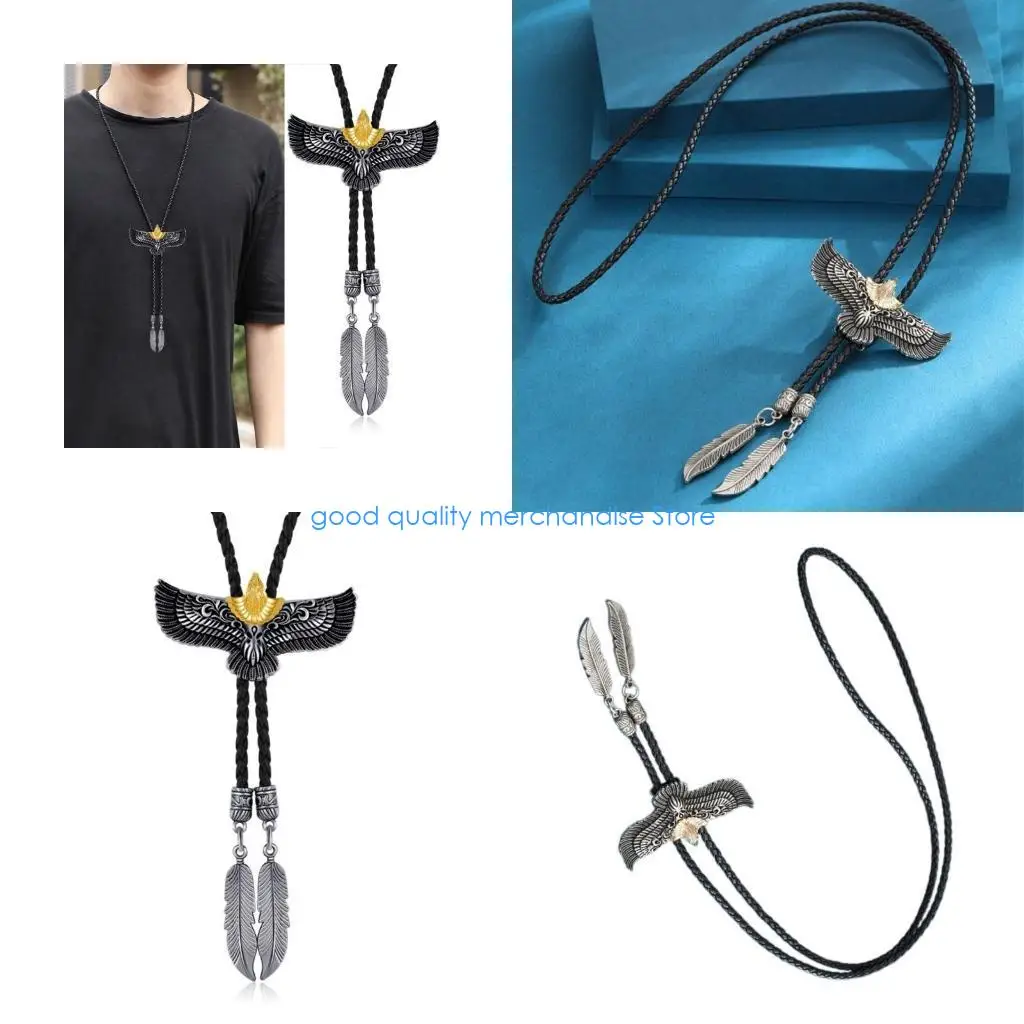 y5jd-metal-flying-bolo-tie-leather-rope-necktie-necklace-shirt-chain-jewelry