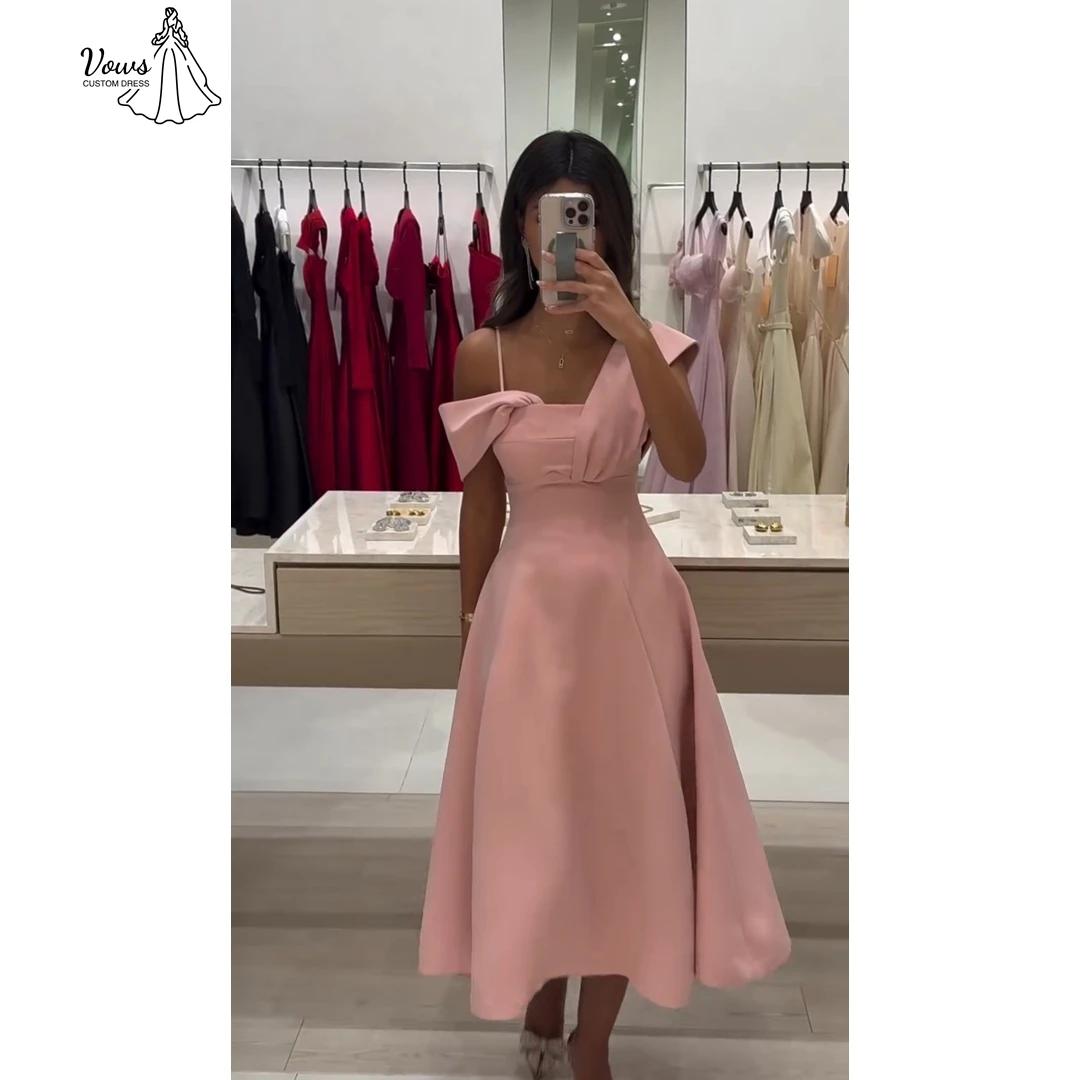 

Vows Custom Made Prom Gown Evening Dresses for Luxury Party Dresses Woman 2025 Line A Robe Soiree Satin Cloth Candle Gala Dress