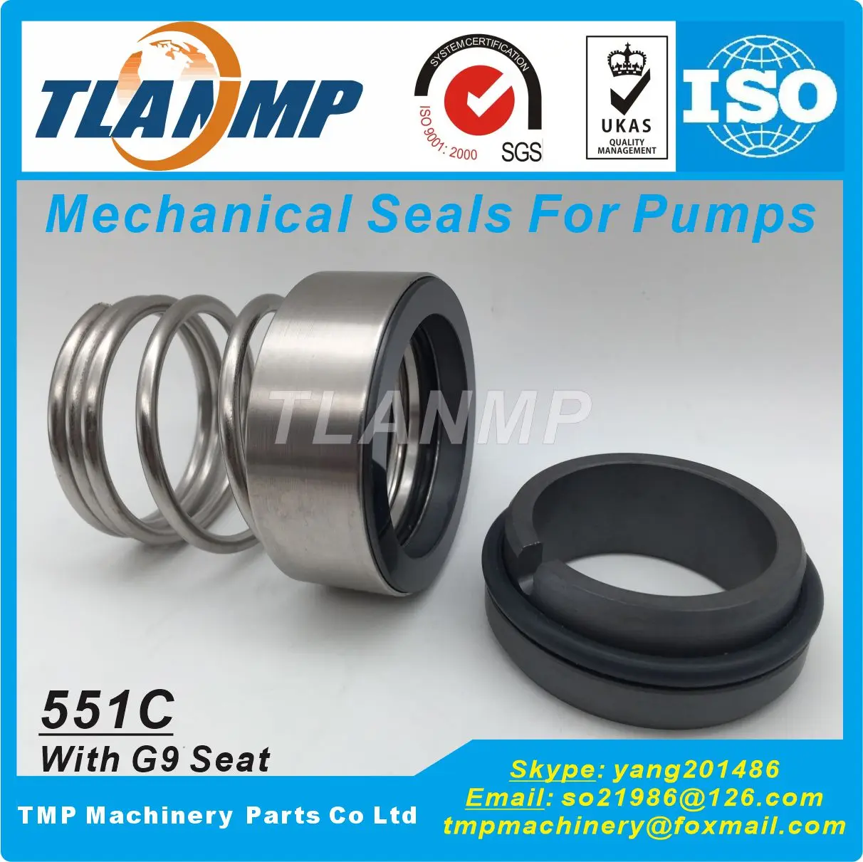 551C-14/16/18/20/22/24/25/28/30/32/33/35 TLANMP Mechanical Seals with G9 Seat (BT-RN,VUL-CAN 12,ROTE-N R2,U2,AES-SEAL T03)