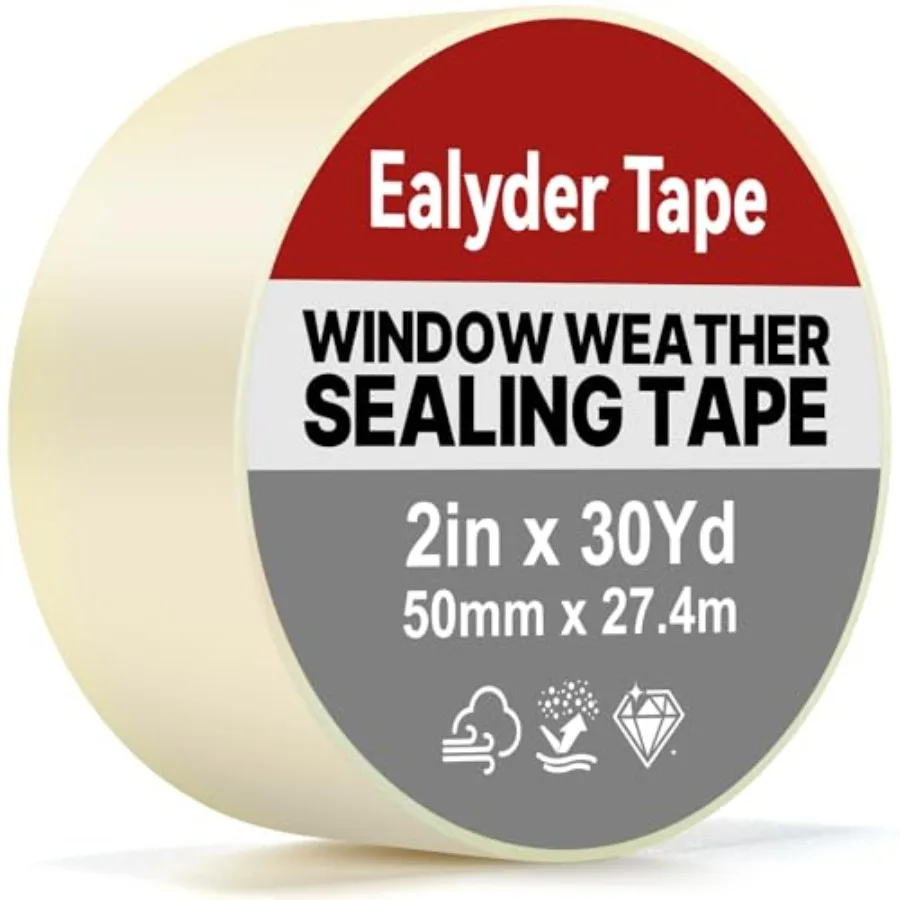90 Feet Transparent Window Weather Sealing Tape, Clear Wdow Draft Isolation Sealg Film Tape, Wdow sulation SurfaceSafe for Door - view 2