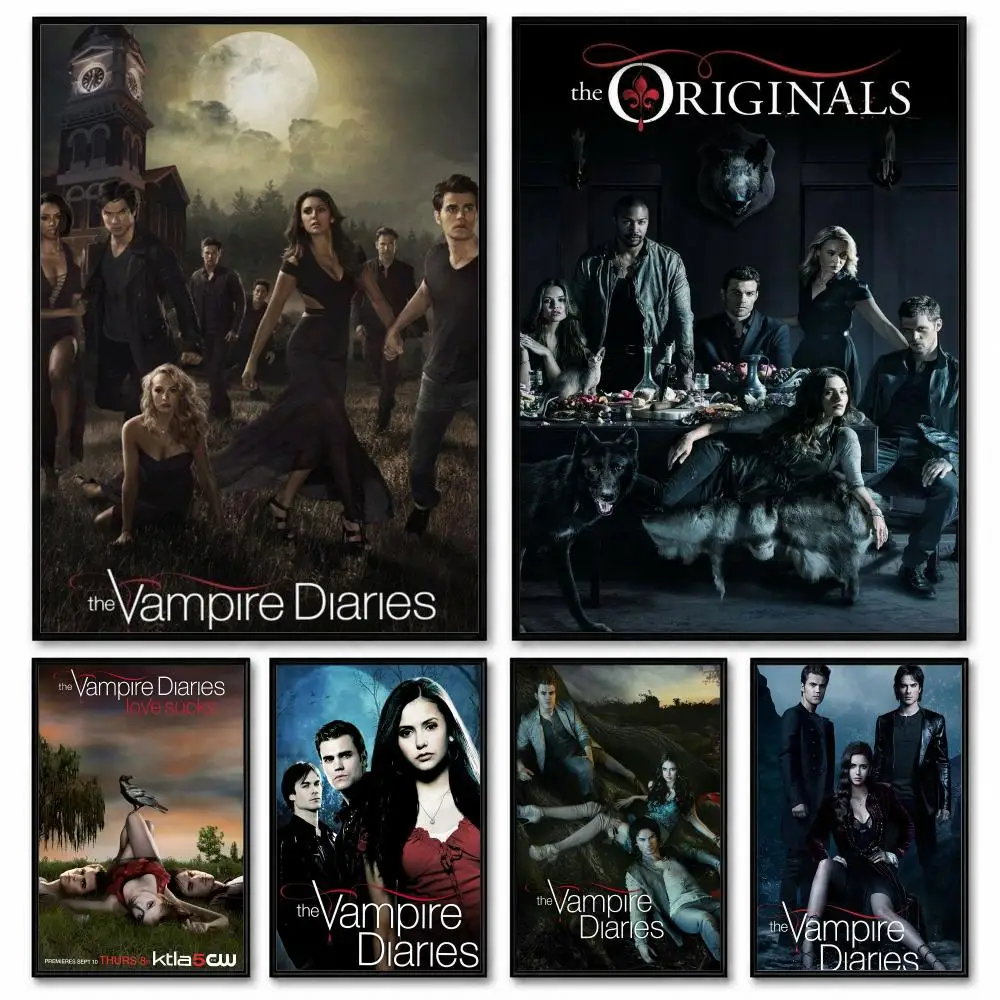 The Vampire Diaries Movie Poster Room Decor Home Wall Art Printing Waterproof Garage BedRoom Posters Gift