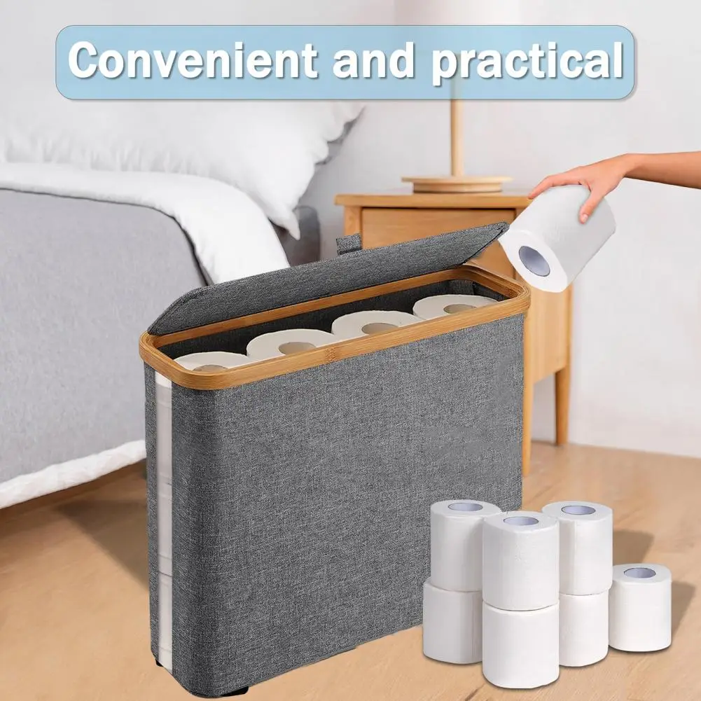 Soporte de papel higiénico para la recuperación de rollos, cesta de almacenamiento de accesorios de baño, cesta de almacenamiento de papel higiénico impermeable con para el baño