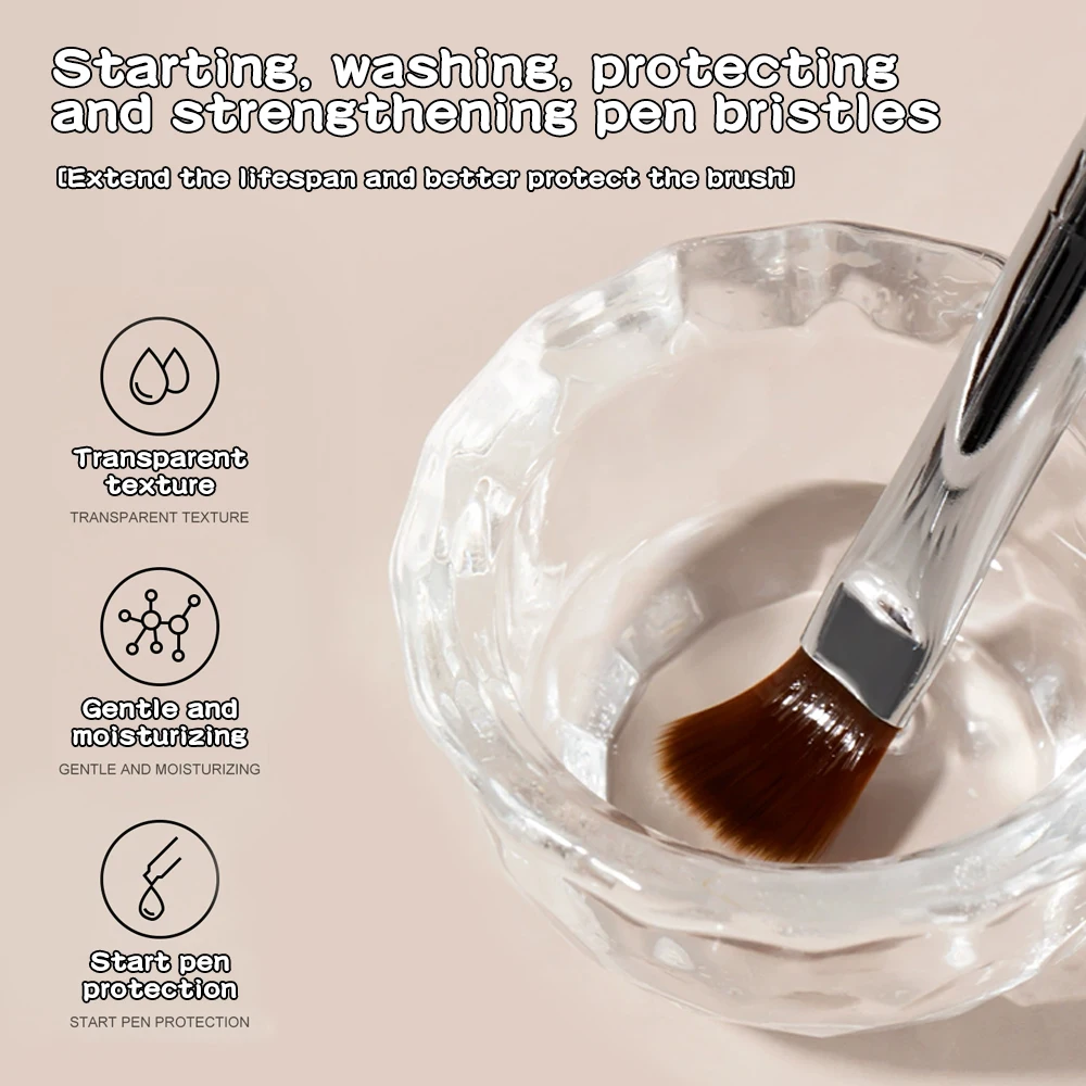 Nettoyeur de brosse à ongles 5 en 1, liquide de nettoyage en profondeur, formule douce, sans endommager les résidus, séchage rapide pour les outils d'art des ongles, soins, 50ml