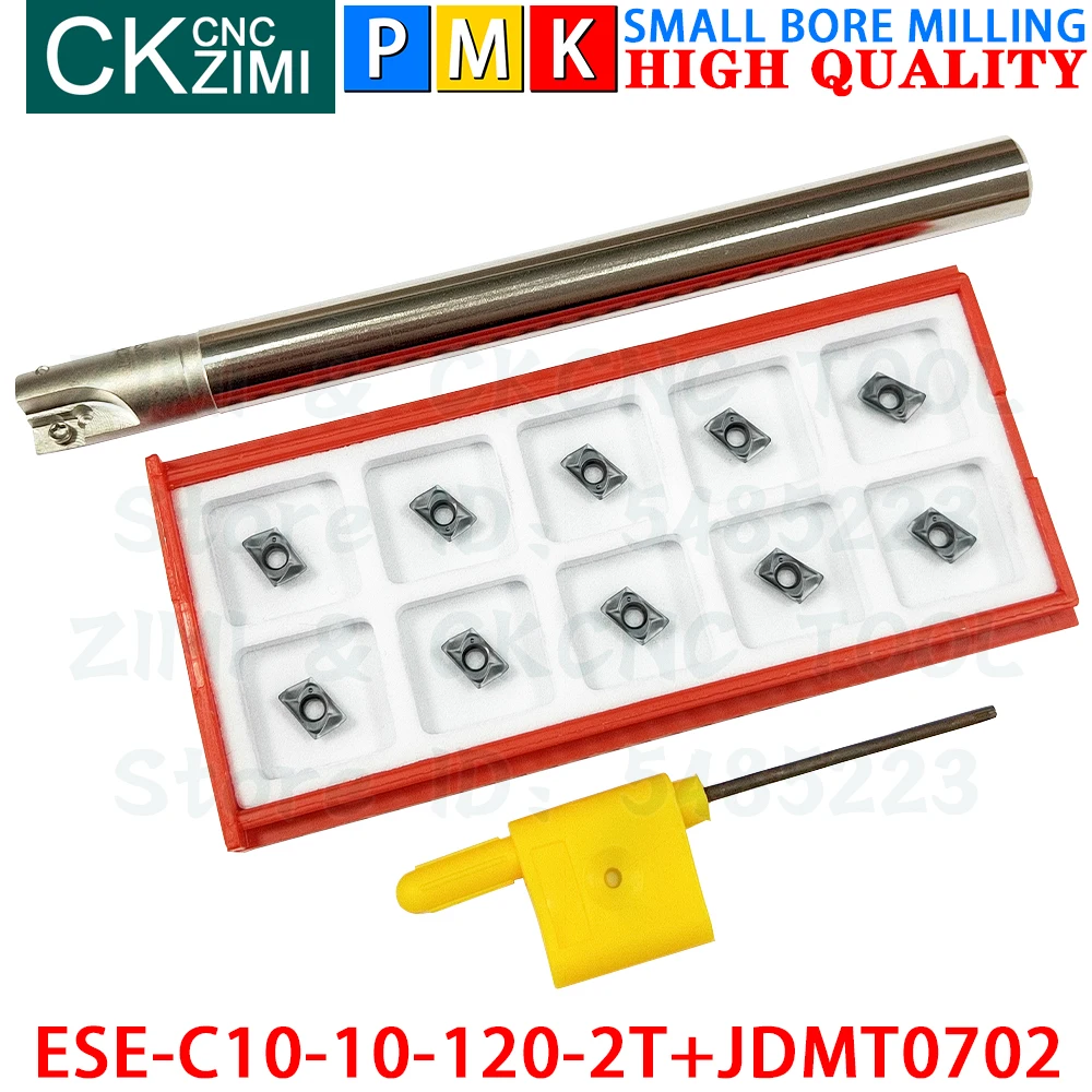 

ESE-C10-10-120-2T ESE Fast Feed Milling Cutter Tool Holder Indexable Tools + JDMT070204 ZM1125 JDMT Carbide Milling Inserts Tool