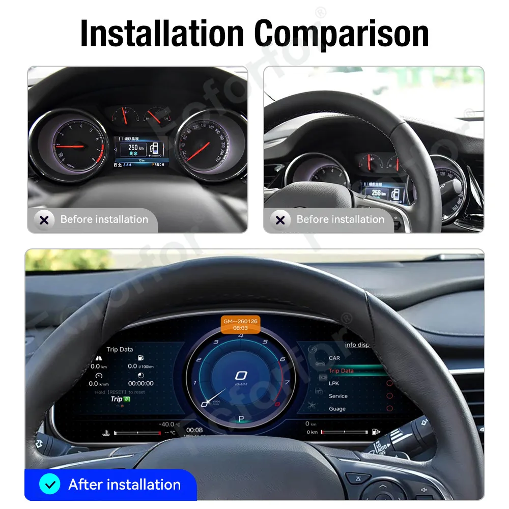 2026 Upgrade Cluster LCD Digital Instrument For Buick LaCrosse 2016-2022 Virtual Dashboard Screen Car LCD Speedometer Carplay