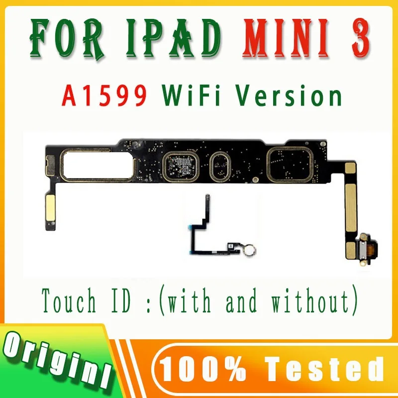 

100% оригинальная версия Wi-Fi A1599, чистая iCloud с полным чипом, материнская плата для MINI 3, материнская плата 16 ГБ, 32 ГБ, 64 ГБ, 128 ГБ