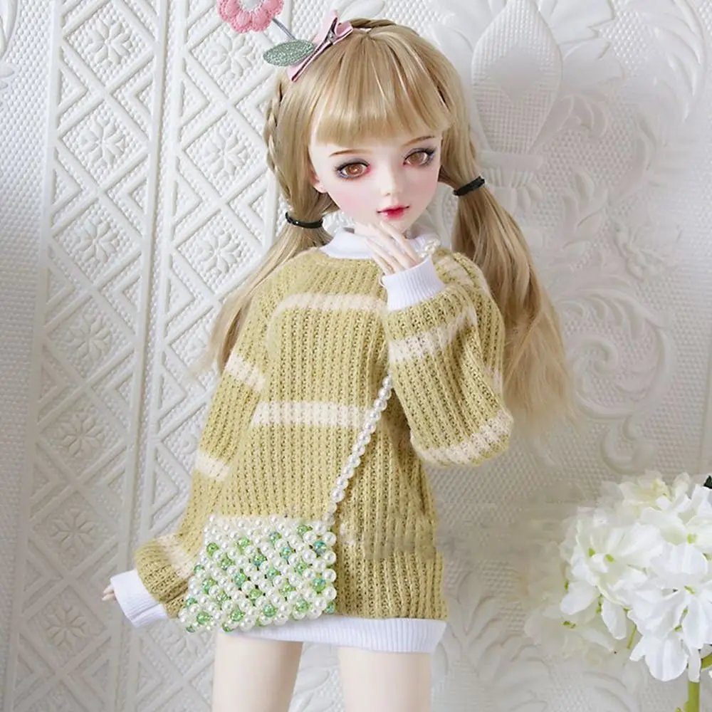 

Вязаный свитер ручной работы, пальто, зимняя одежда, мини-топы, разноцветные аксессуары «сделай сам» для кукол 1/4 BJD 45 см