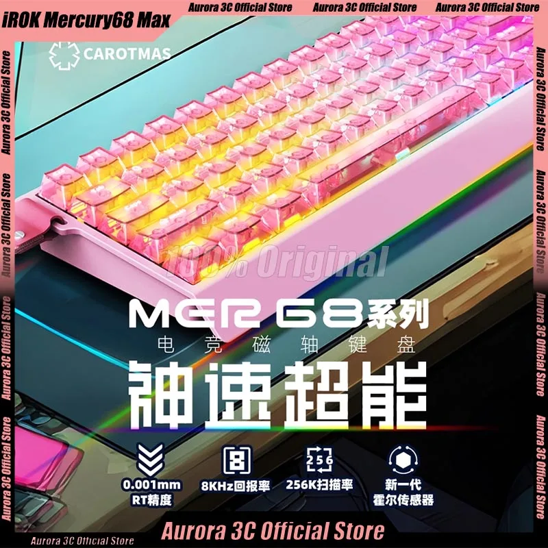 

IROK Mercury68 Max Magnetic Switch Keyboard Carotmas Mercury 68 Mechanical Keyboard 8000Hz RT0.001mm Gaming Keyboard Gift