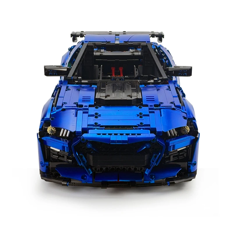 ハイエンドのユニークな新しいテクニカルブルーメッキスーパースポーツカー 1:8 モデル MOC 165802 ビルディングブロックレンガパズルおもちゃ誕生日ギフト