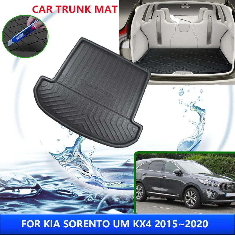 

For Kia Sorento UM KX4 2016 2015~2020 2017 2018 2019 Rear Trunk Cargo Boot Floor Mat Liner Tray Carpet Car Interior Accessories