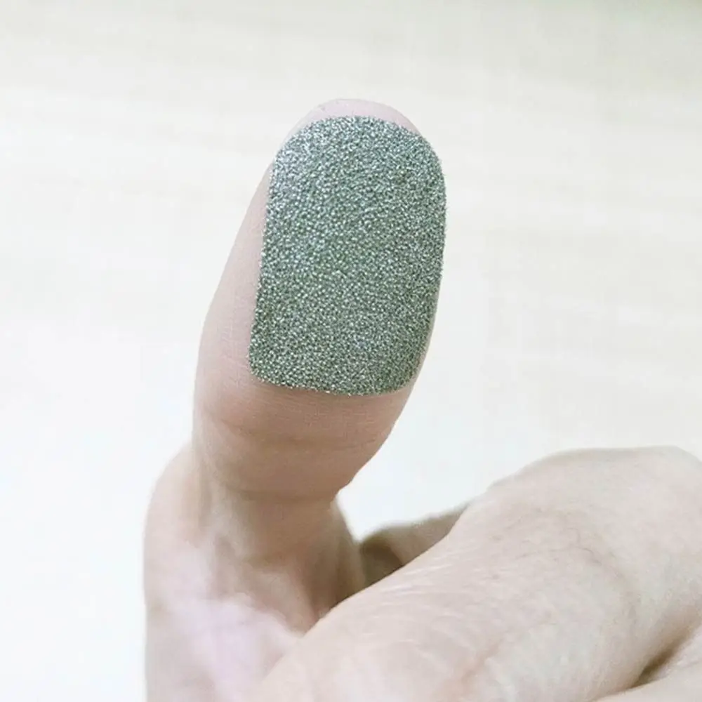 

10 шт. серебристо-серых игровых наклеек для пальцев, ультратонкие, противоскользящие, для сенсорных экранов, защита от пота, удобные наклейки на кончики пальцев