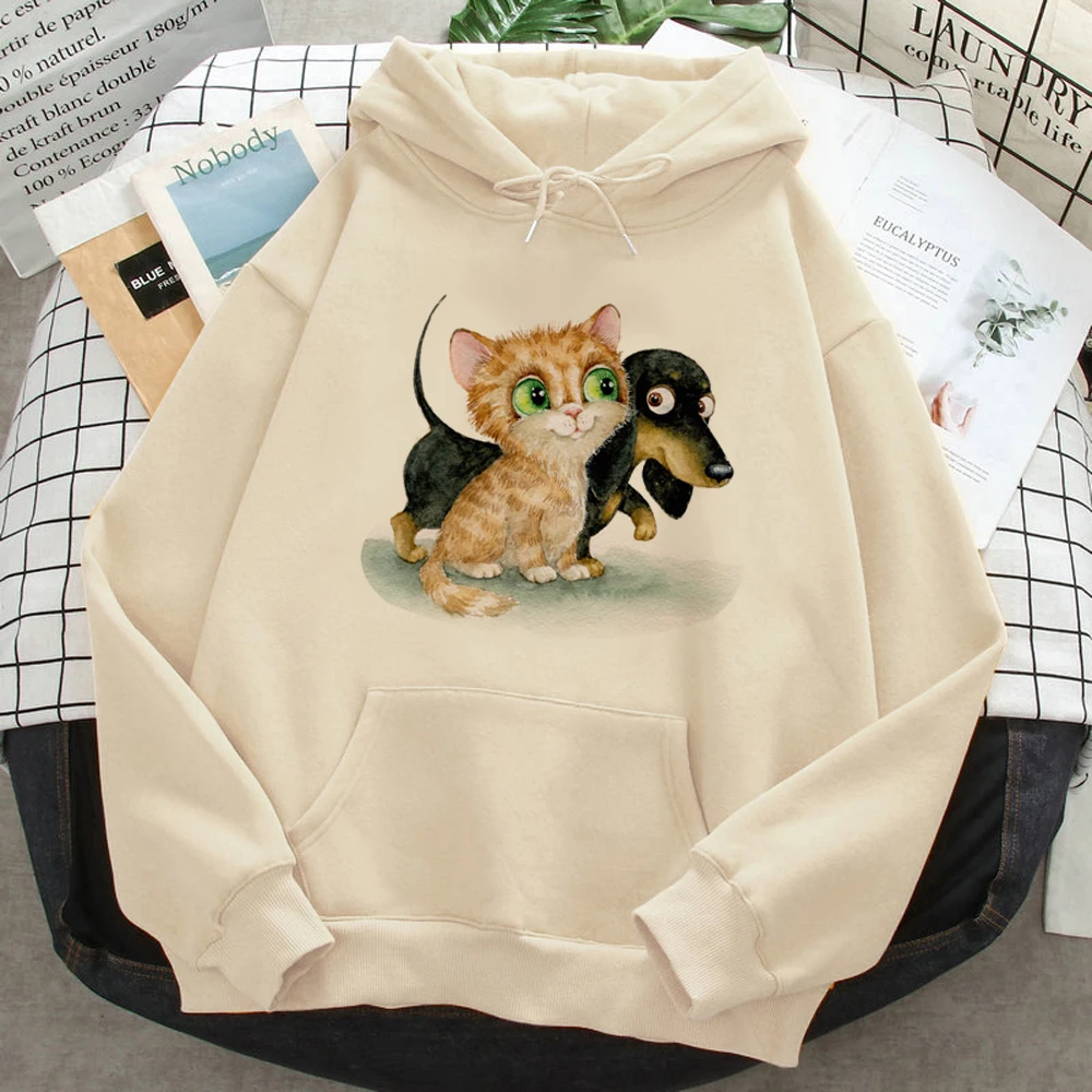 Dachshund hoodies women long sleeve top 90s anime sweat y2k Pullover clothes female anime Hooded Shirt