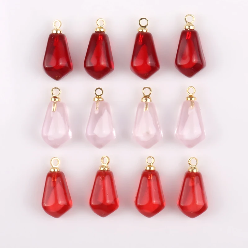 

10pcs Red Pink Pomegranate Seeds Shapr Small Charms Pendant for Earring Keychain Bracelet Resin DIY Jewelry Making Components