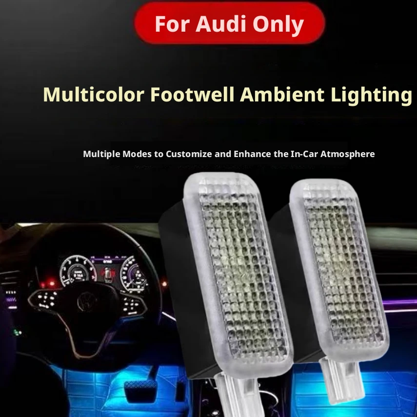 Suitable for Audi A4 A5 A6 A7 ED Footwell Lamp Q2 Q3 Q5 Q7 Q8 LED Footwell Lamp Footlight Ambient Light Trunk Light