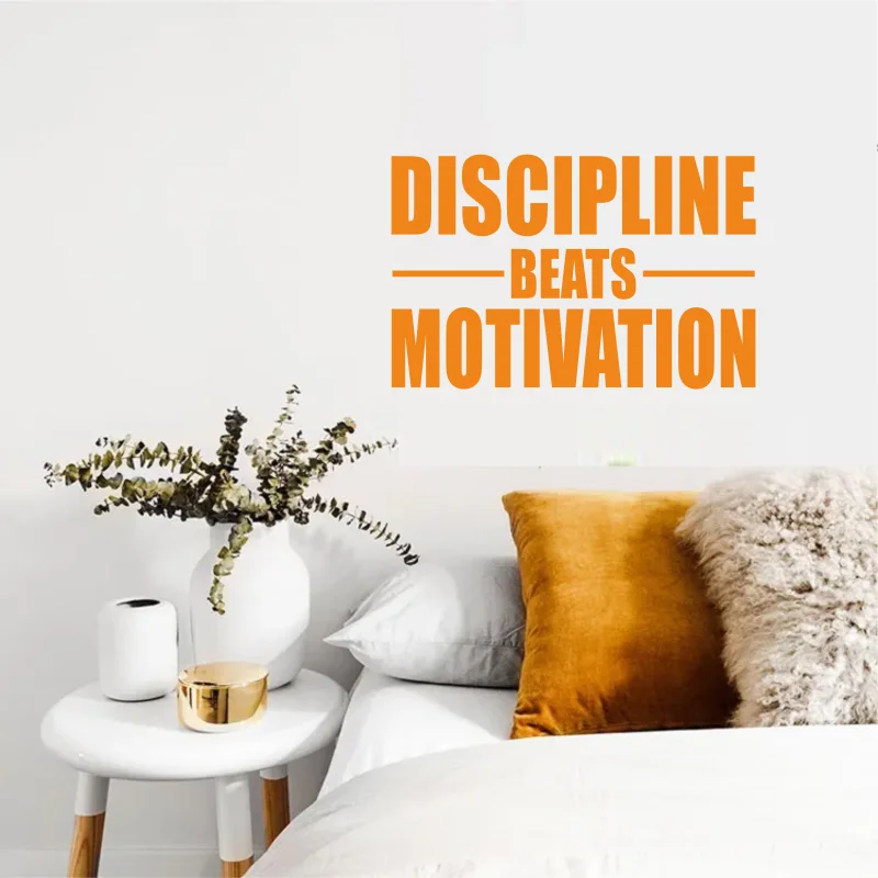 

Discipline beat motivation, fitness stickers, workout, workout, gym wall stickers, vinyl wall stickers #595