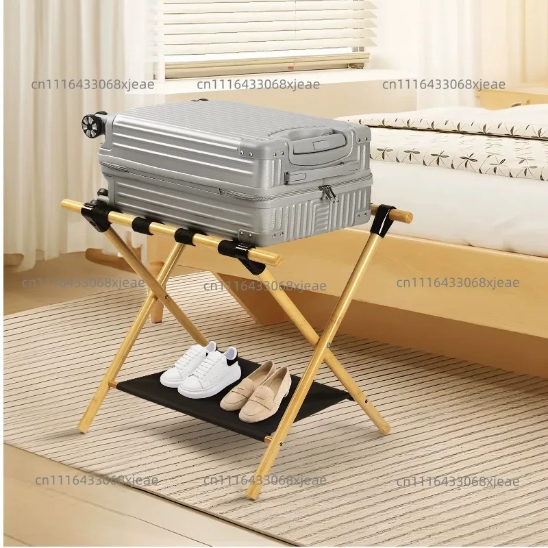 Suitable for Luggage Rack, Folding Suitcase Stand Luggage Holder with Storage Shelf,