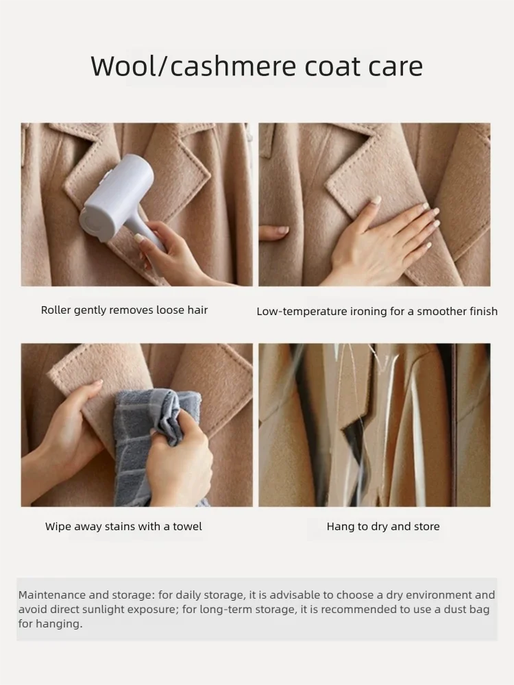 SENTUBILA Damen 100% Wollmantel, doppelseitig, Winter 2026, Kapuzenbademantel, lockerer Mantel, vielseitige modische Oberbekleidung W54OC2735 – Detail 12