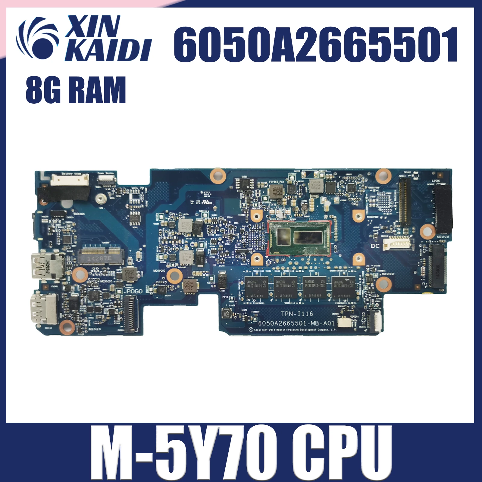 

6050A2665501 Mainboard For HP Envy X2 13-J 787280-601 792042-501 Laptop Motherboard With M-5Y70 CPU 8G-RAM 100%Full Tested