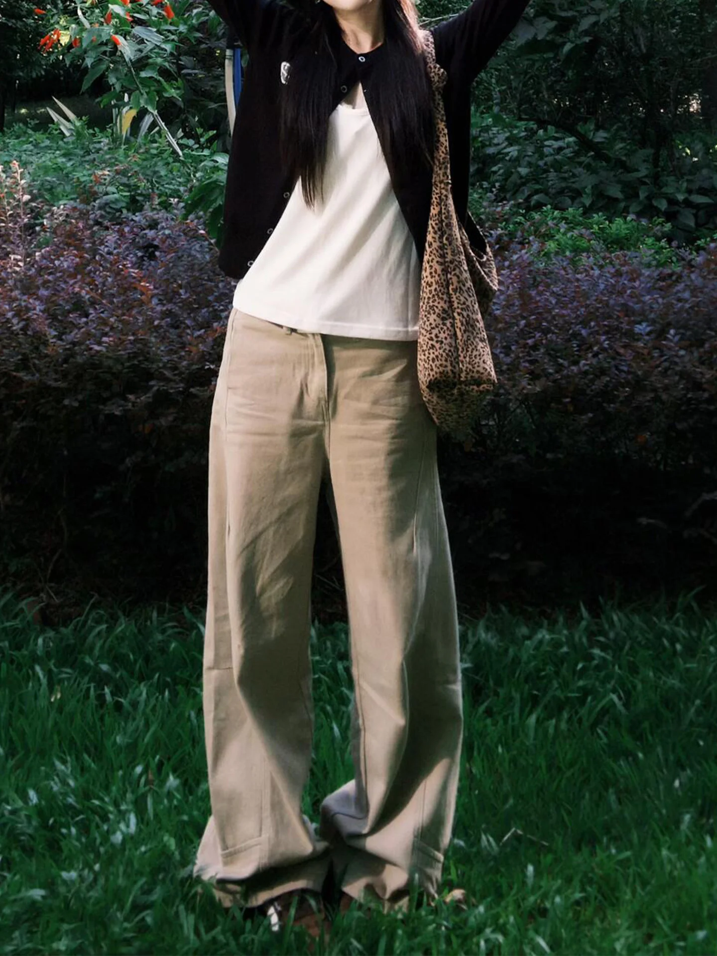 

Женские зимние джинсы большого размера свободного кроя цвета хаки, новые, прямые, широкие штанины, в американском стиле, для уличной моды