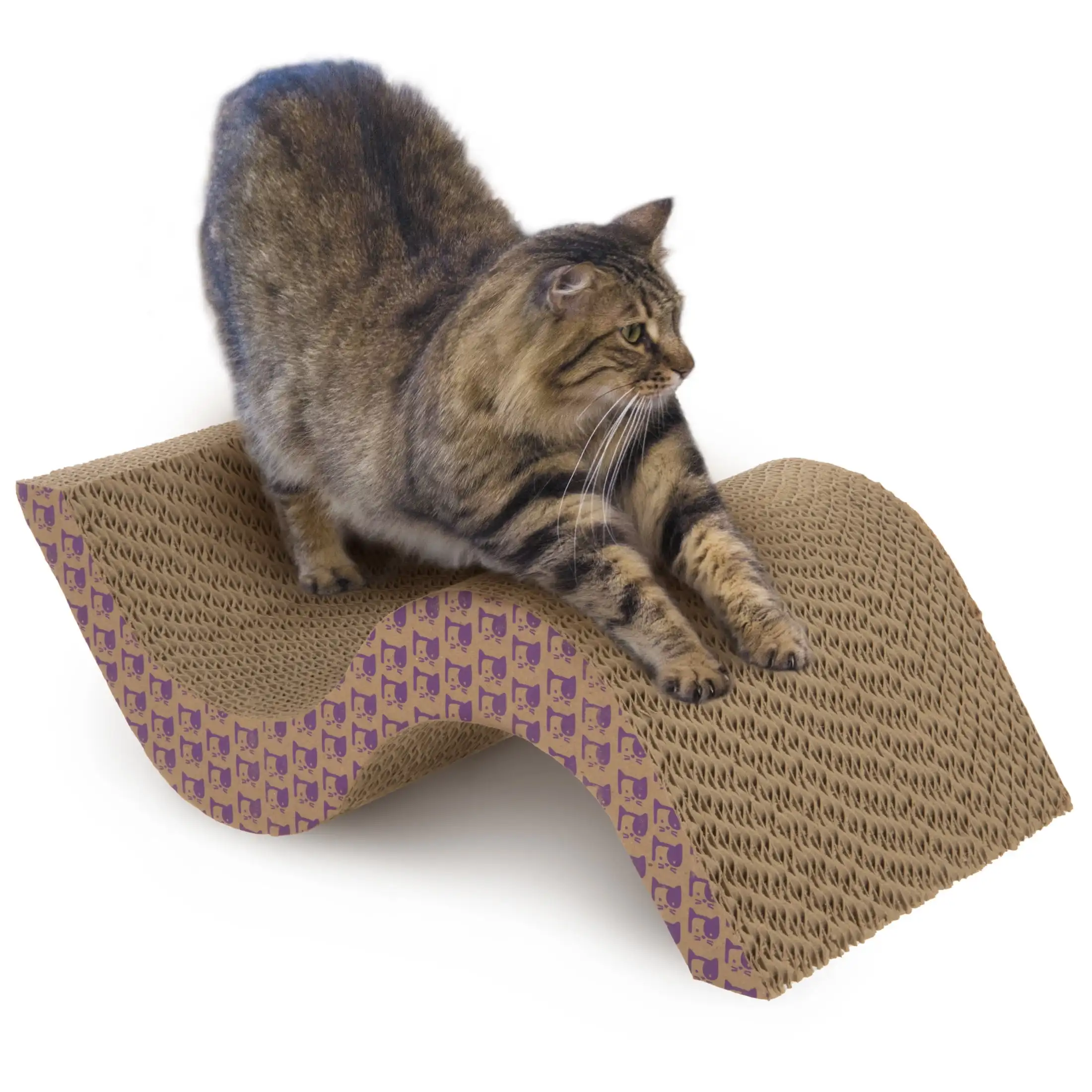 Super Scratcher+ Scroll Catnip-Infused Corrugate Cat Scratcher, Hideout & Lounge
